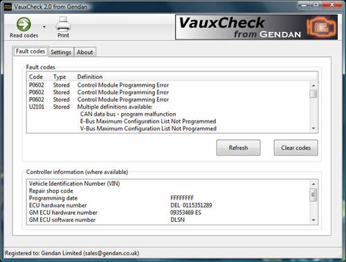 Read and clear stored and pending fault codes