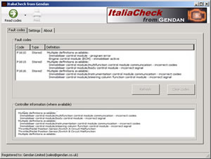 View stored and pending fault codes