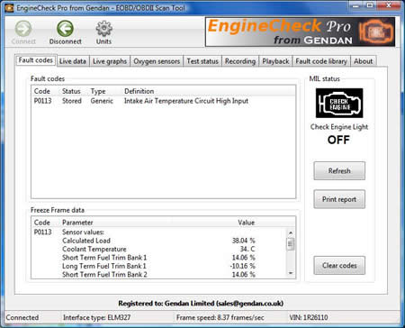 Read and clear stored and pending fault codes