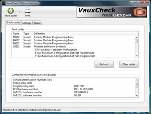 View stored and pending fault codes